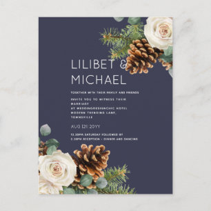 BUDGETEN Winter Wedlad Eucalyptus Greenery Ro Vykort