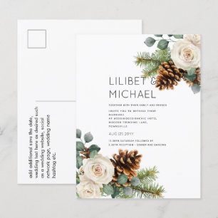 BUDGETEN Winter Wedlad Eucalyptus Greenery Ro Vykort