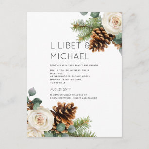 BUDGETEN Winter Wedlad Eucalyptus Greenery Ro Vykort