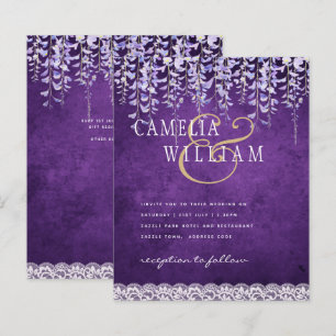 BUDGETEN Wisteria Lila Blommigt Snöre Wedding INVI