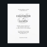 BUDGETenkel, modern, minimalistisk bröllopsinbjuda<br><div class="desc">BUDGETenkel,  modern,  minimalistisk bröllopsinbjudan</div>