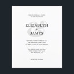 BUDGETenkel, modern, minimalistisk bröllopsinbjuda<br><div class="desc">BUDGETenkel,  modern,  minimalistisk bröllopsinbjudan</div>