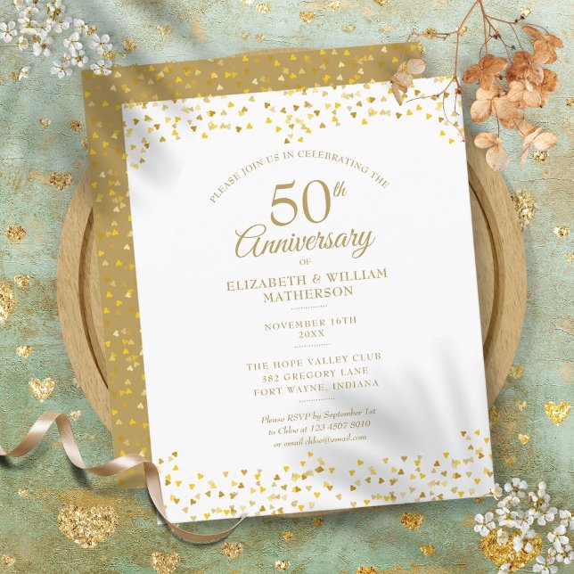 Budgetens 50-årsjubileum - inbjudan till Golden He (Budget 50th Anniversary Golden Hearts Invitation)