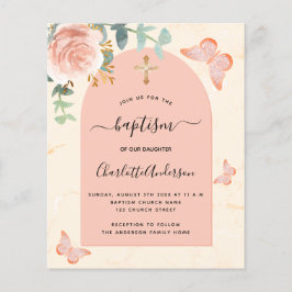 Budgetens baptism: blommigt-fjärilar i ro