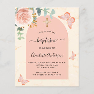 Budgetens baptism: blommigt-fjärilar i ro