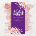 Budgetens Blommigt Födelsedagsfest Ro Guld Lila<br><div class="desc">Elegantens "Födelsedagsfest Program"-utformning med Blommigt Arrangemang i Ro Guld & Lila med anpassningsbar.</div>
