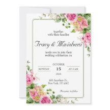 Budgetens blommigt rosa bröllop