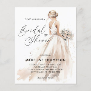 BUDGETENS Elegant Bride Bröllop Gown Möhippa Flygblad