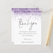 Budgetens Elegant Lila Glitter Bröllop Tack