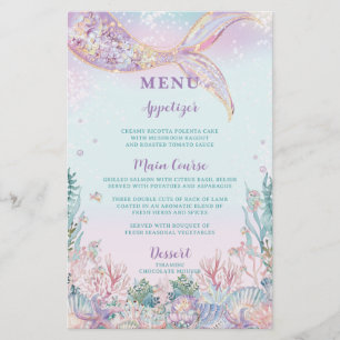 Budgetens elektroniska Sjöjungfru under Sea Menu L Flygblad