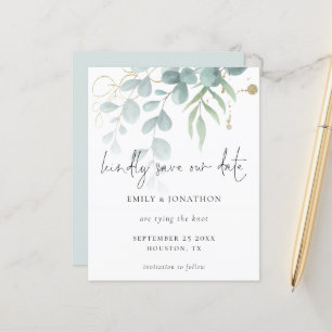 Budgetens eukalyptus Powder Blue Guld Spara datum