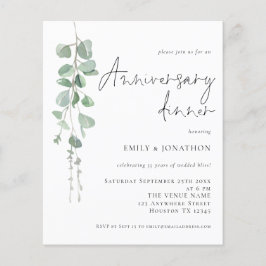 Budgetens eukalyptus-skript - årsdag Inbjudan