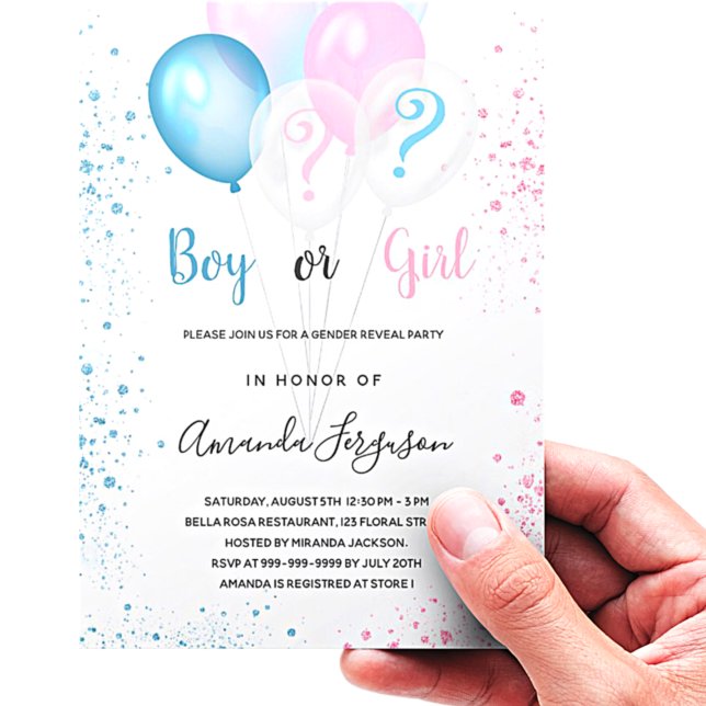 Budgetens gender avslöjar babyduschflickan glitter (Skapare uppladdad)