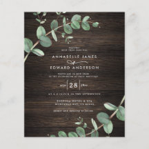 budgetens grönt eucalyptus mörk rustik bröllop