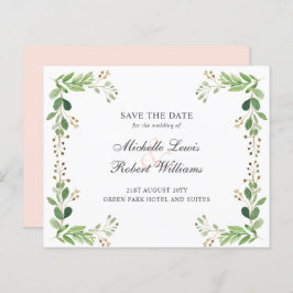 BUDGETENS Grönt löv, sommaren bröllop spara datum