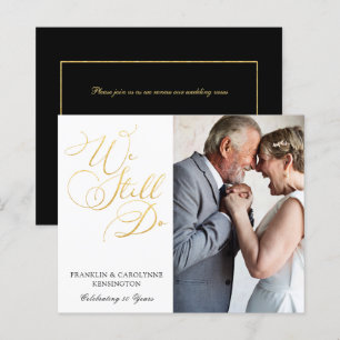 BUDGETENS guldfyll Bröllop-årsdag Vow Renewal