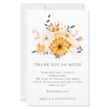 BUDGETENS Gult Blommigt Bröllop 3 Fotooffert tack