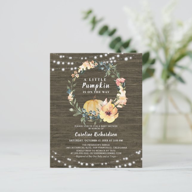 Budgetens höststöttåliga lilla knumpkin Baby Showe (Stående Fram)