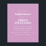 Budgetens Lila - minimalistiskt Inbjudningskort fö<br><div class="desc">Budgetminimalistiskt Inbjudningskort för möhippan i Lila</div>