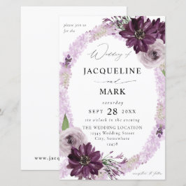 Budgetens Lila och Lavender Blommigt Ring Bröllop