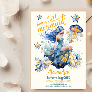 Budgetens magiska Sjöjungfru 1:a födelsedag Party Reklamblad