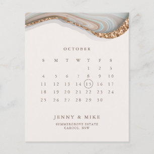 BUDGETENS Marble Calendar Arch Spara datumutflygar Flygblad