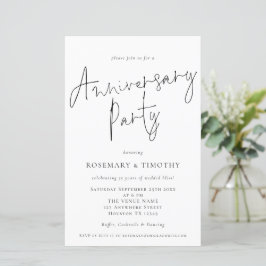 Budgetens minimalistiska Bröllop-årsdag Party Inbj