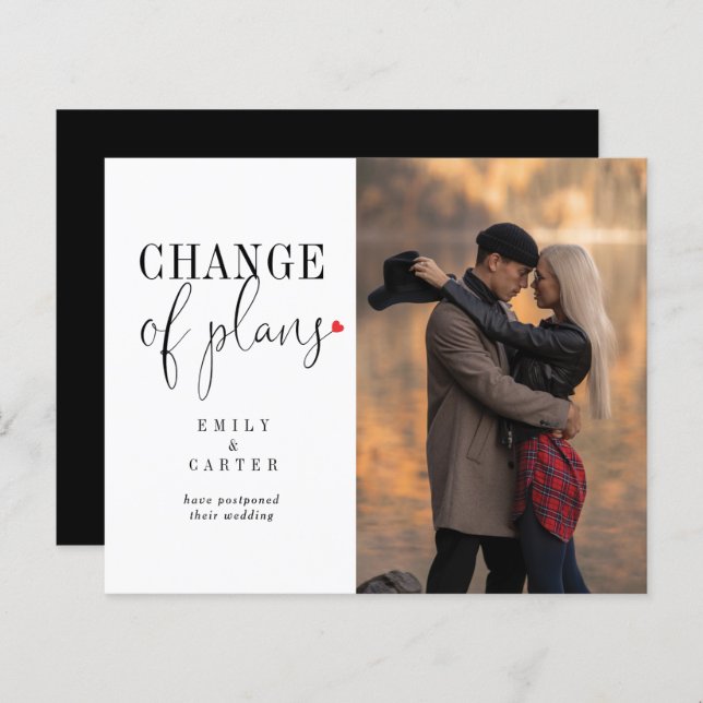 Budgetens minimalistiska svarta vita ändring av pl (Fram/baksida)