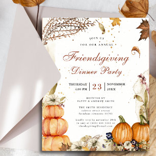 Budgetens Pumpkin Rustic Autumn Friendsgiving-midd