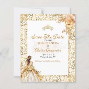 BUDGETENS radikala Guld Quinceanera Spara datum