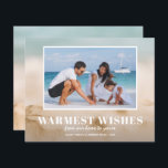Budgetens Sand and Sea Beach-fotbojor<br><div class="desc">Det lilla vågrät med 4, 5 x 5, 6-tums pappra julkort har ditt favoritsemester- eller varmt väder-foto på våra suddiga sand- och sjöjulkort med ditt meddelande i chicens vita helgdag. Dessa prisvärda helgdag-fotokort är tryckta på 110 lb pappert i 3 storlekar. **VITE ENVELOPES ÄR FRIVILLIGA PÅ ORDERSIDAN. Se till att...</div>