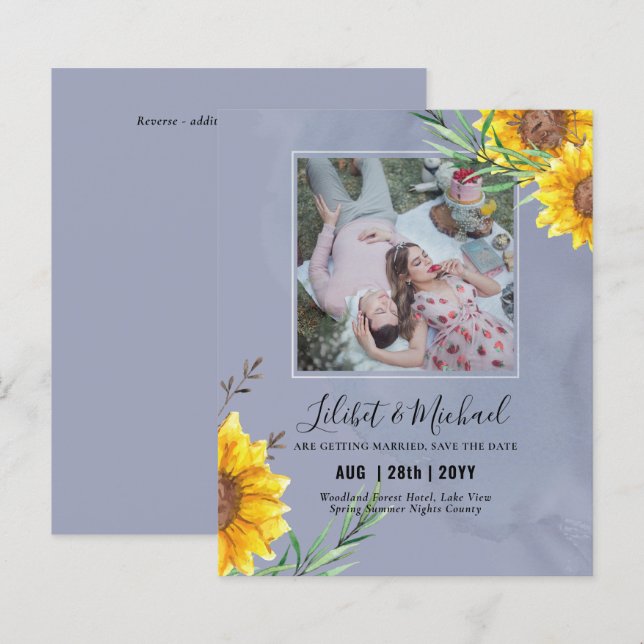 BUDGETENS Spara av fotodatum eller bröllopsinbjuda (Fram/baksida)