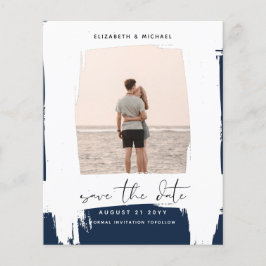 BUDGETENS Spara för foto - datum minimalistiskt en Flygblad