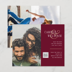 BUDGETENS Spara för fotobröllop - inbjudan QR-kod