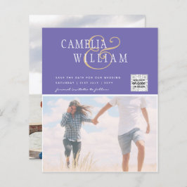 BUDGETENS Spara för fotobröllop - inbjudan QR-kod