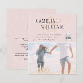 BUDGETENS Spara för fotobröllop - inbjudan QR-kod