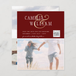 BUDGETENS Spara för fotobröllop - inbjudan QR-kod