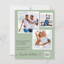 BUDGETENS Spara för fotobröllop - inbjudan QR-kod