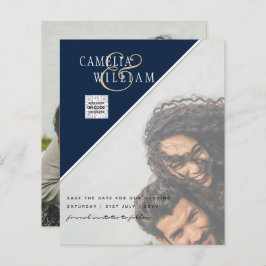 BUDGETENS Spara för fotobröllop - inbjudan QR-kod