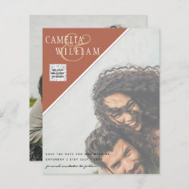 BUDGETENS Spara för fotobröllop - inbjudan QR-kod