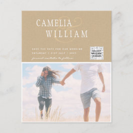 BUDGETENS Spara för fotobröllop - inbjudan QR-kod Flygblad