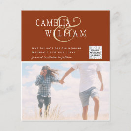 BUDGETENS Spara för fotobröllop - inbjudan QR-kod Flygblad