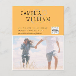 BUDGETENS Spara för fotobröllop - inbjudan QR-kod Flygblad