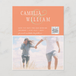 BUDGETENS Spara för fotobröllop - inbjudan QR-kod Flygblad