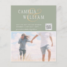 BUDGETENS Spara för fotobröllop - inbjudan QR-kod