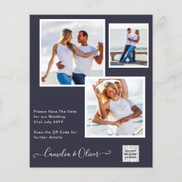 BUDGETENS Spara för fotobröllop - inbjudan QR-kod Flygblad