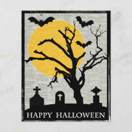 BUDGETENS taloky Träd och Gravsten Halloween-kort