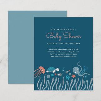 Budgetens Tecknad under Sea Ocean Baby Shower