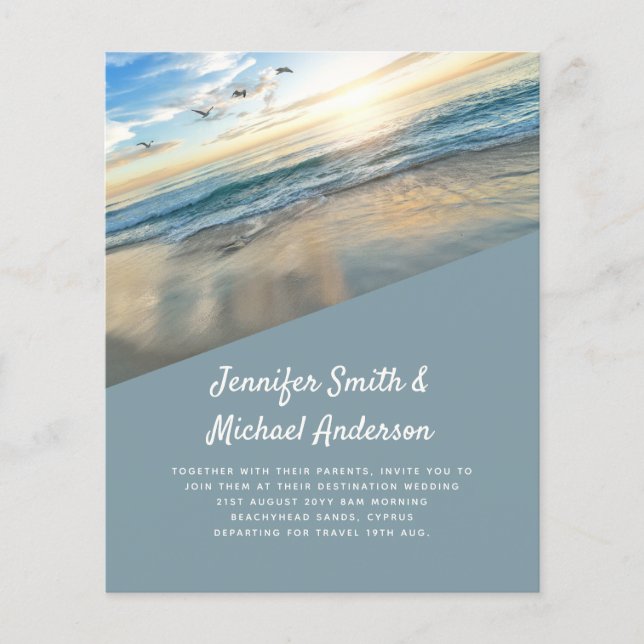 BUDGETENS Tropiska Beach Wedding Abroad Photo (Framsida)