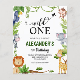 Budgetens Vild En Safari Jungle Animals födelsedag